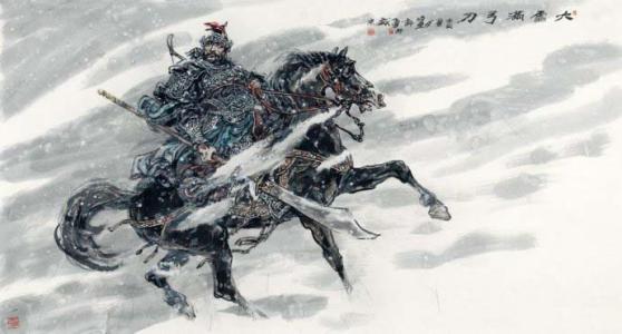 月黑雁飞高,单于夜遁逃。欲将轻骑逐,大雪满弓刀。