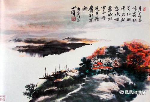 月落乌啼霜满天,江枫渔火对愁眠。